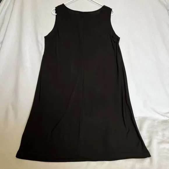 R&M Richards Women's Black Sleeveless Dress & Jacket Black Glitter Size 14W - Picture 3 of 8
